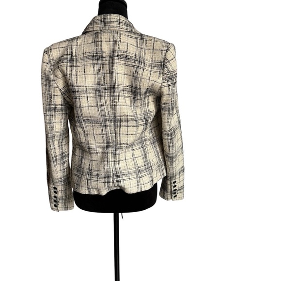 L'AGENCE Black and White Tweed Blazer with Tailored Design size XS - Picture 6 of 8